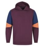 Color-Block Pullover Hoodie with Contrast Sleeves
